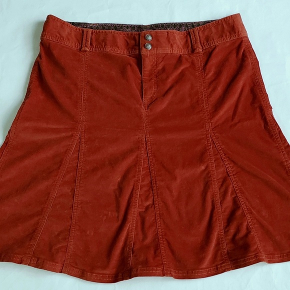 Athleta Dresses & Skirts - Athleta Whenever Red Spice Corduroy Cord Skirt 14
